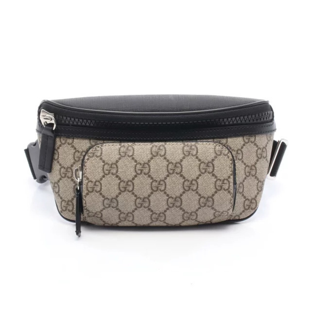 Gucci GG Supreme Belt Bag Waist Body Canvas Beige Cream Brown Black